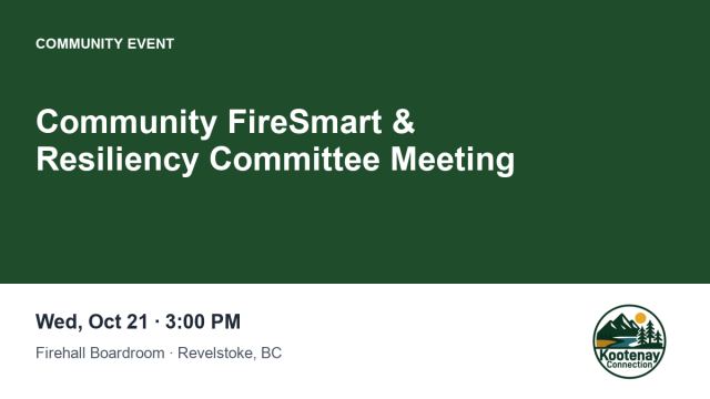 Community FireSmart & Resiliency Committee Meeting