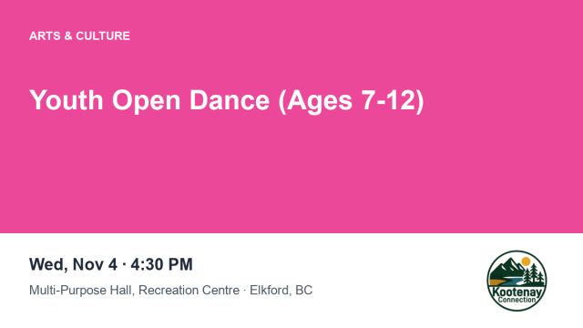 Youth Open Dance (Ages 7-12)