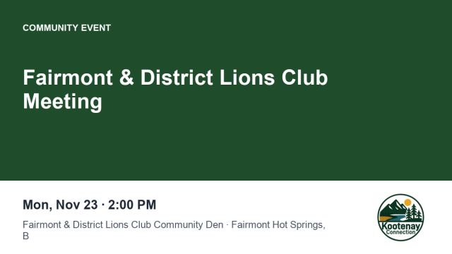 Fairmont & District Lions Club Meeting