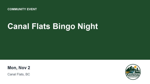 Canal Flats Bingo Night