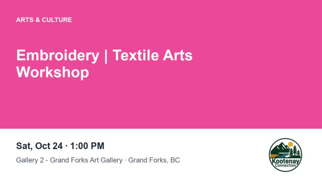 Embroidery | Textile Arts Workshop
