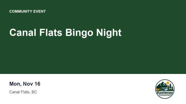 Canal Flats Bingo Night