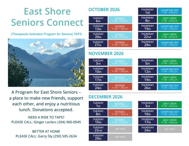 TAPS East Shore Seniors Connect