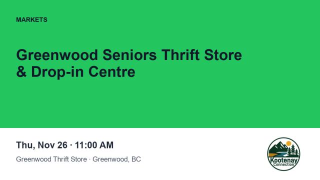 Greenwood Seniors Thrift Store & Drop-in Centre