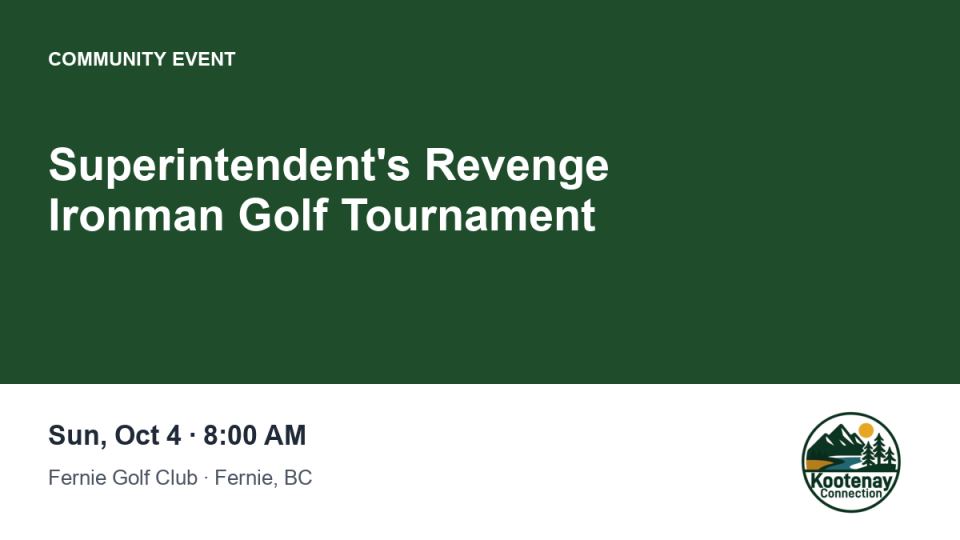 Superintendent's Revenge Ironman Golf Tournament