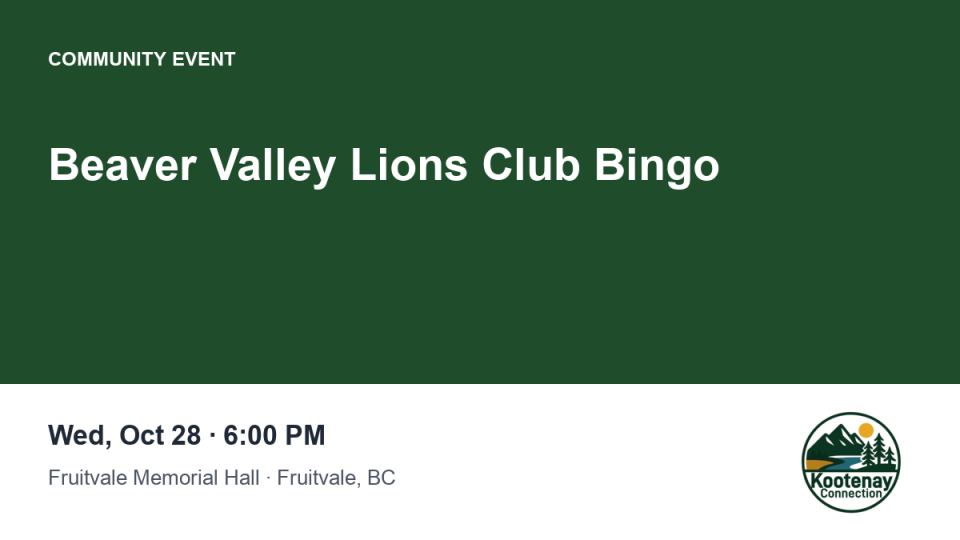 Beaver Valley Lions Club Bingo