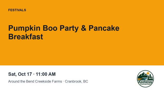 Pumpkin Boo Party & Pancake Breakfast