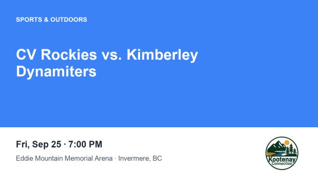 CV Rockies vs. Kimberley Dynamiters
