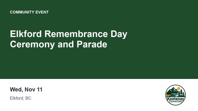 Elkford Remembrance Day Ceremony and Parade