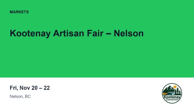 Kootenay Artisan Fair – Nelson