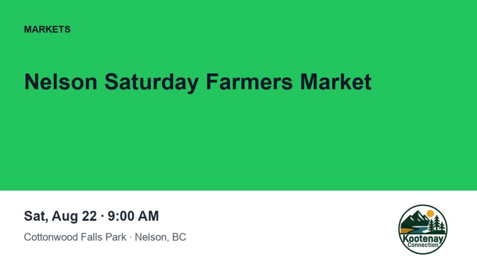 Nelson Saturday Farmers Market