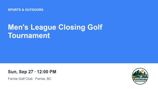 Men's League Closing Golf Tournament
