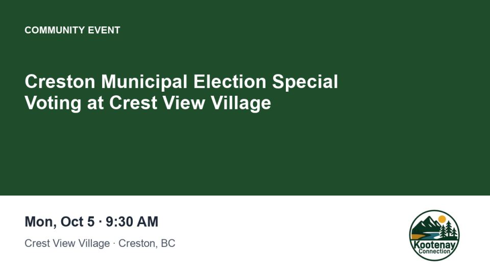 Creston Municipal Election Special Voting at Crest View Village