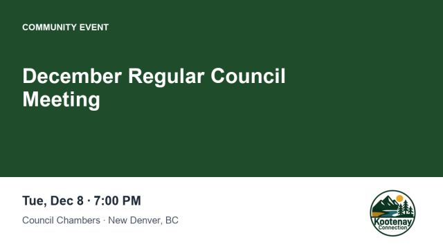 December Regular Council Meeting