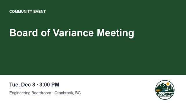 Board of Variance Meeting