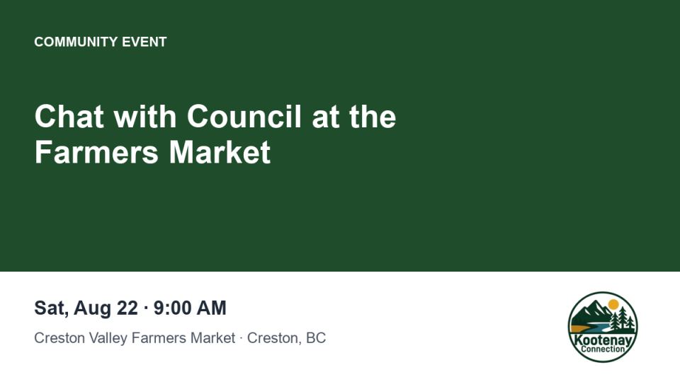 Chat with Council at the Farmers Market