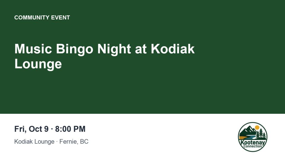 Music Bingo Night at Kodiak Lounge