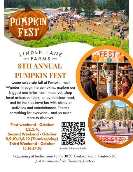 8th Annual Pumpkin Fest at Linden Lane Farms!