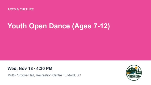 Youth Open Dance (Ages 7-12)