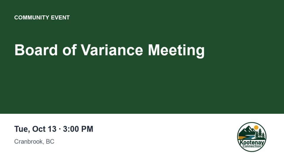 Board of Variance Meeting