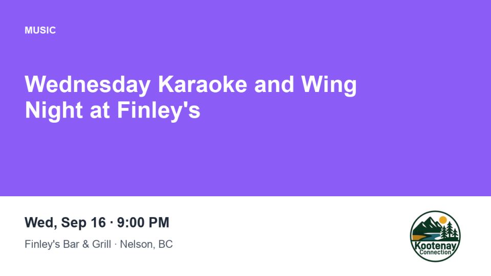 Wednesday Karaoke and Wing Night at Finley's