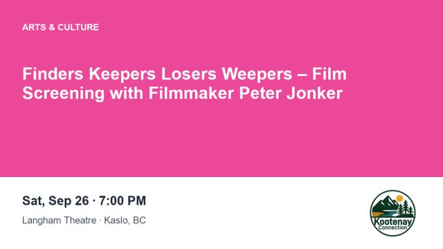 Finders Keepers Losers Weepers – Film Screening with Filmmaker Peter Jonker