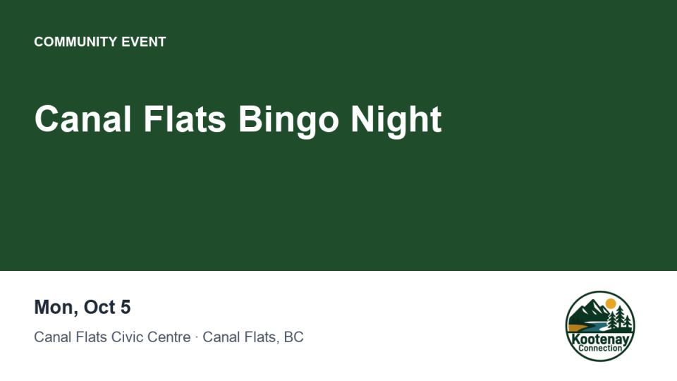 Canal Flats Bingo Night
