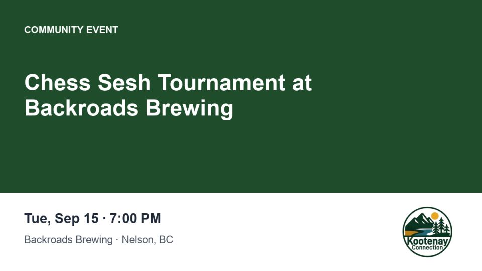 Chess Sesh Tournament at Backroads Brewing