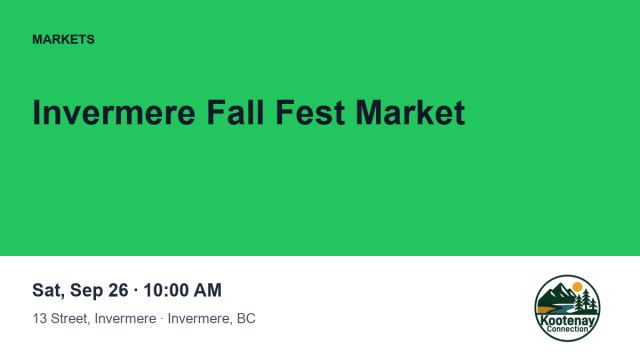 Invermere Fall Fest Market
