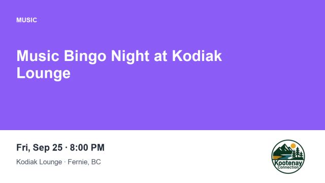 Music Bingo Night at Kodiak Lounge