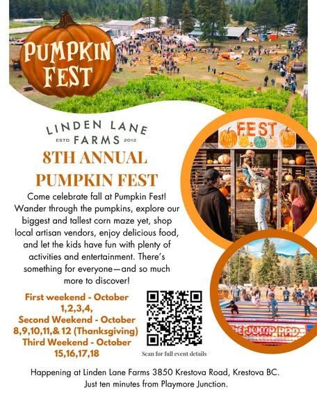 8th Annual Pumpkin Fest at Linden Lane Farms!