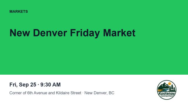 New Denver Friday Market