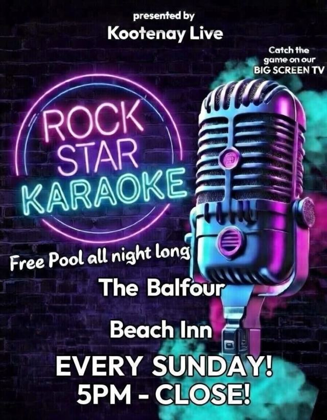 Rock Star Karaoke at The Balfour Beach Inn