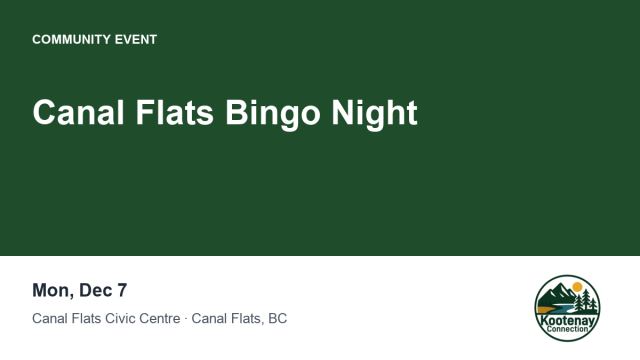 Canal Flats Bingo Night