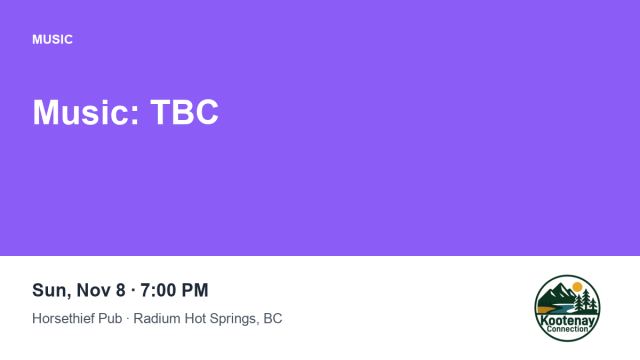 Music: TBC