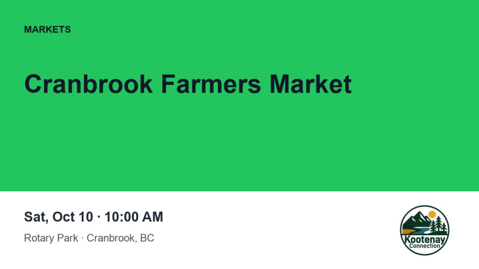 Cranbrook Farmers Market