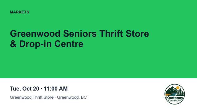 Greenwood Seniors Thrift Store & Drop-in Centre