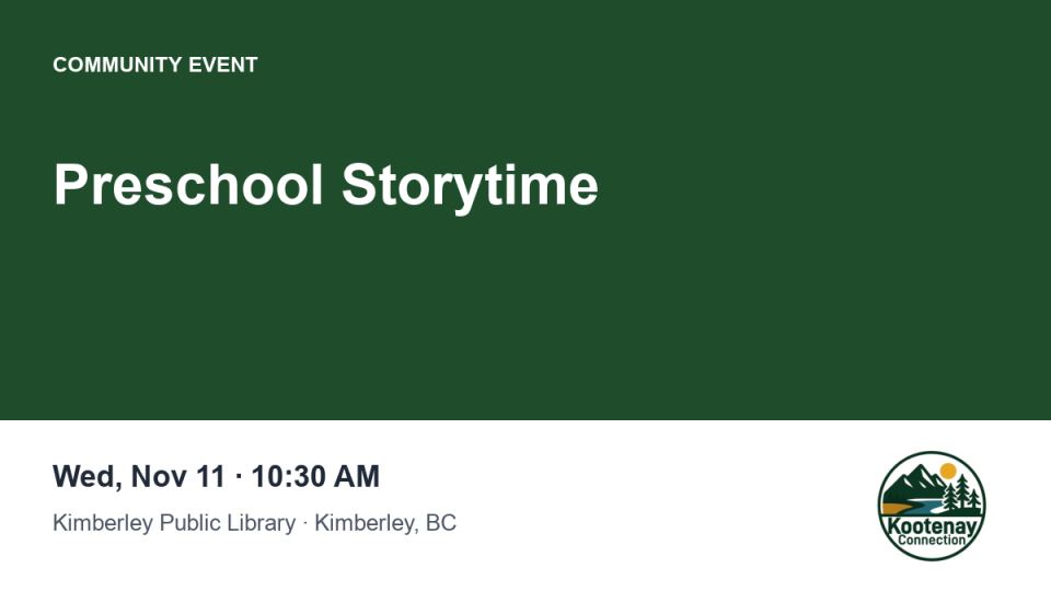 Preschool Storytime