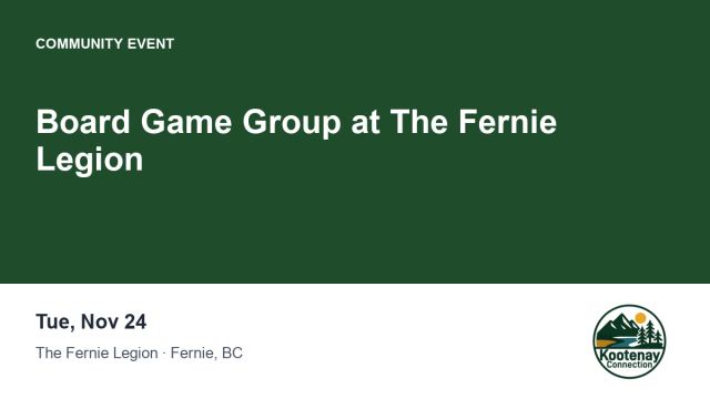 Board Game Group at The Fernie Legion