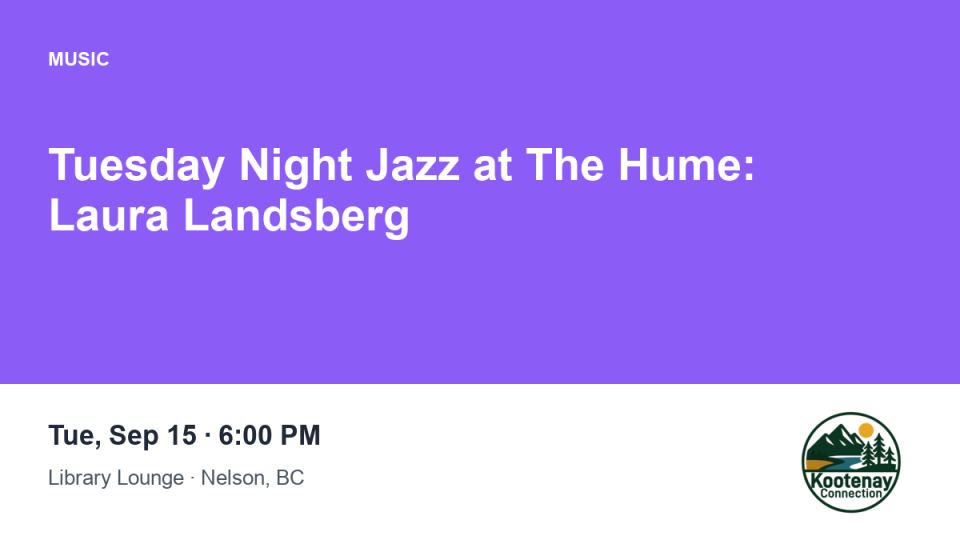 Tuesday Night Jazz at The Hume: Laura Landsberg