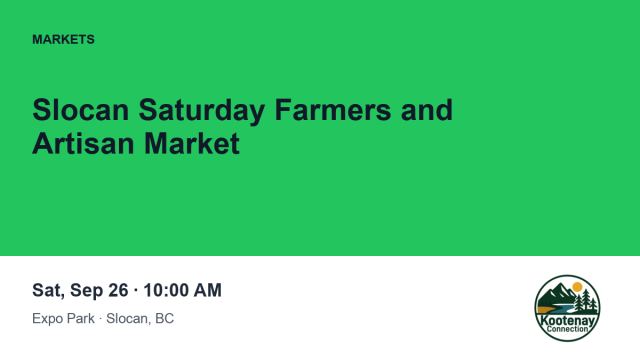 Slocan Saturday Farmers and Artisan Market